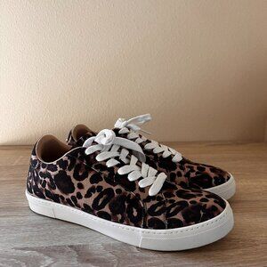 Steve Madden Leopard Print Canvas Sneakers with White Laces